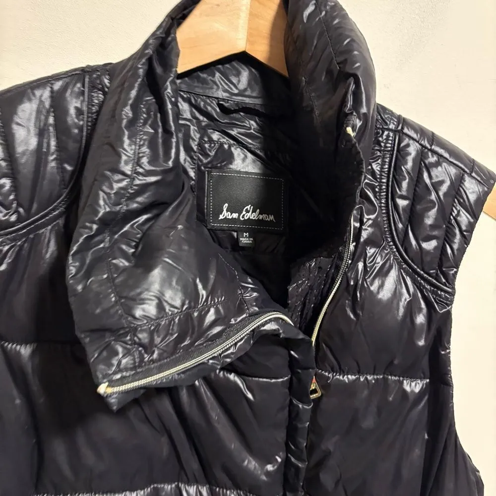 Sam Edelman Puffer Vest in Black- Size Medium - Image 6