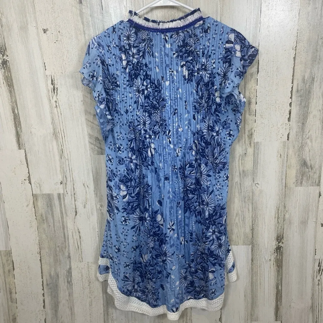 Poupette St Barth Sasha Mini Dress French Blue sz S Tassels Vacation Boho Resort - Image 10