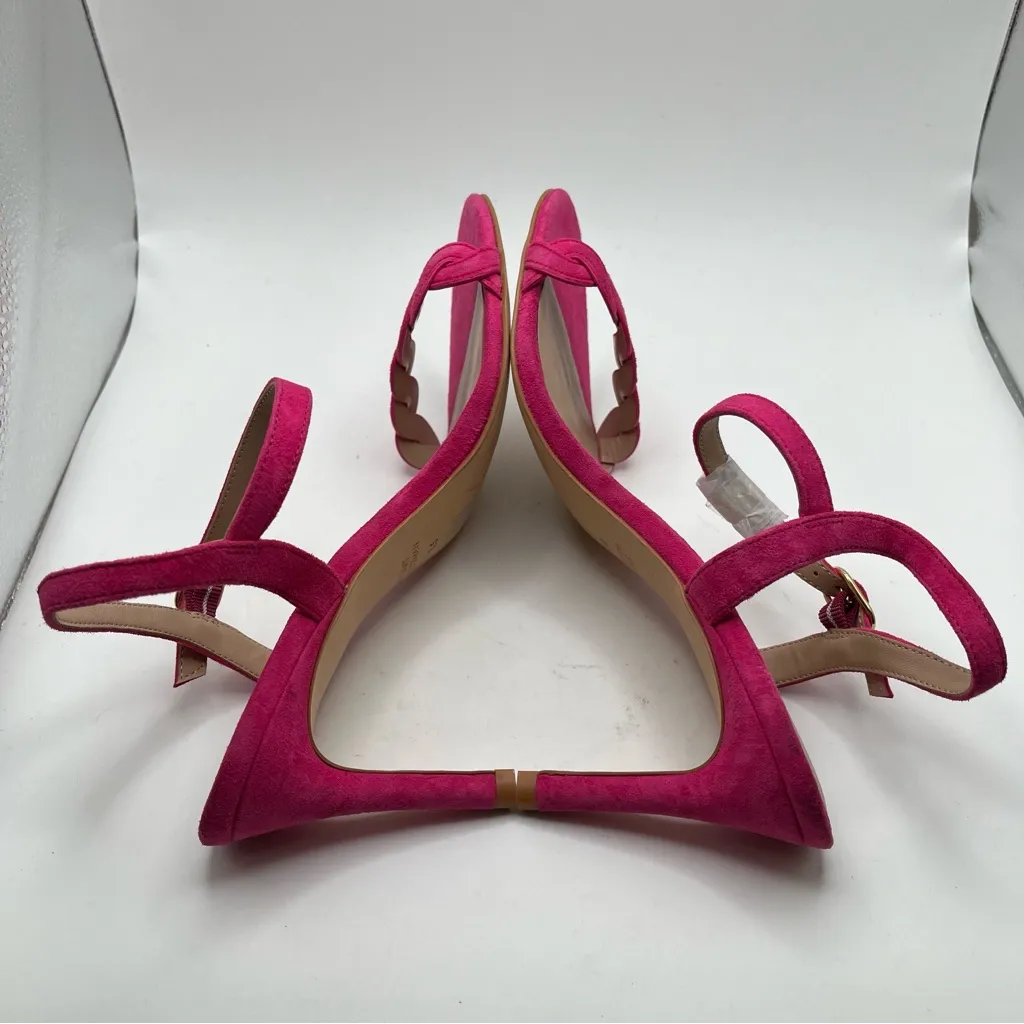 NWOB Stuart Weitzman Dancer Twistie 100 Suede Sandal, 8.5 Pink - Image 6