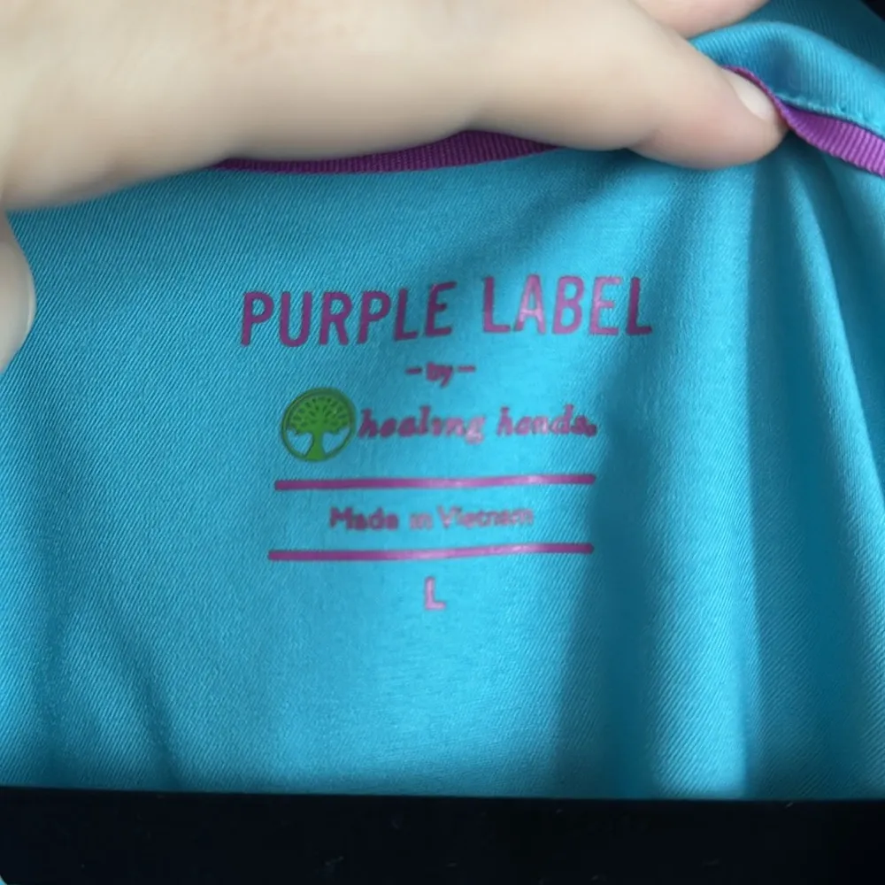Purple Label by Healing Hands Scrub Top Size L - Image 7