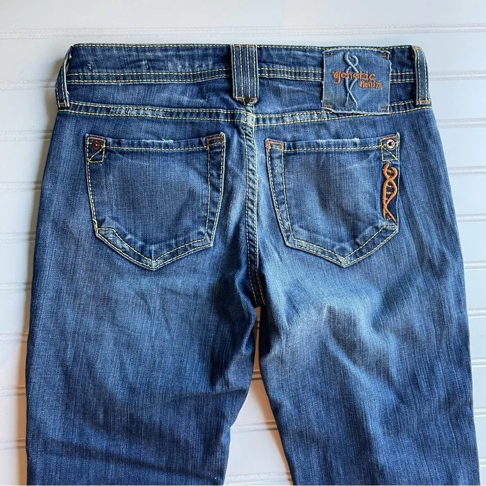 Genetic Denim Recessive Gene Jeans Blue Size 27 Flare Distressed Vintage rare - Image 6