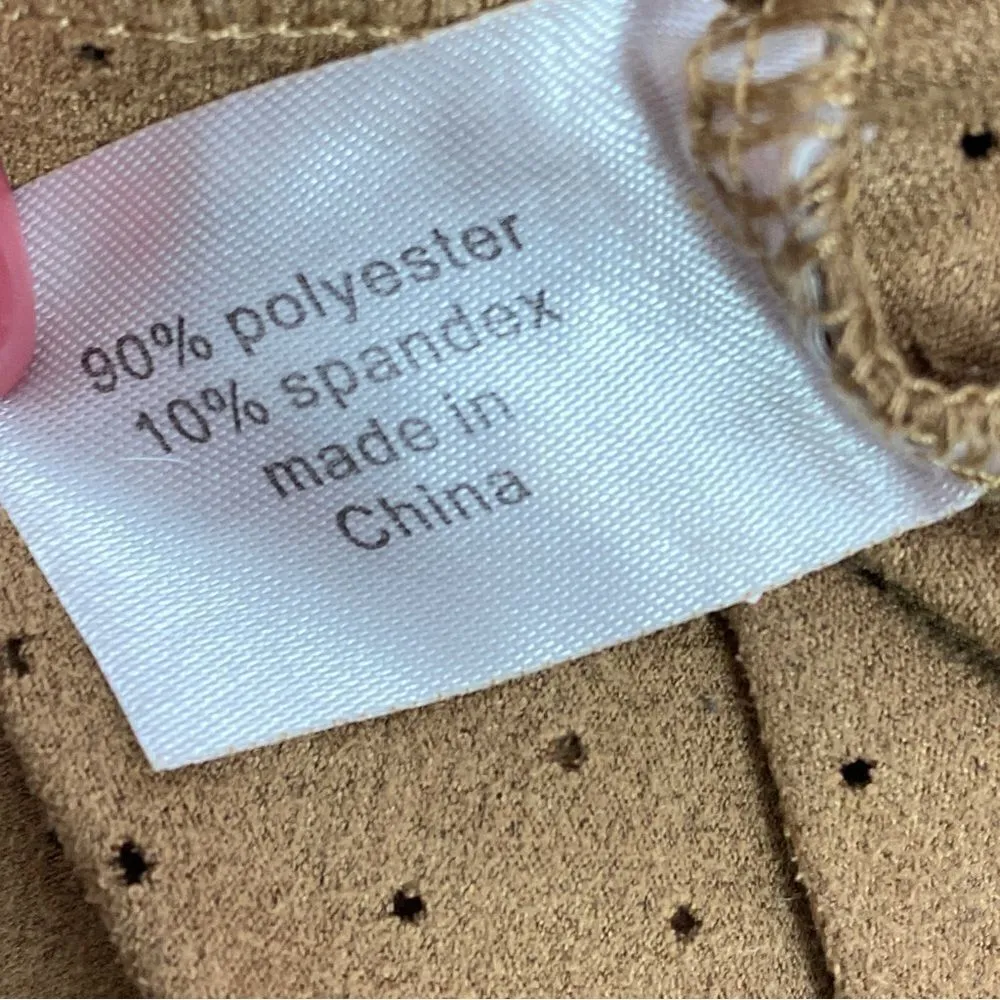 Lane‎ Bryant Perforated Microfiber V Neck Short Sleeve Shirt Tan 18 20 - Image 9