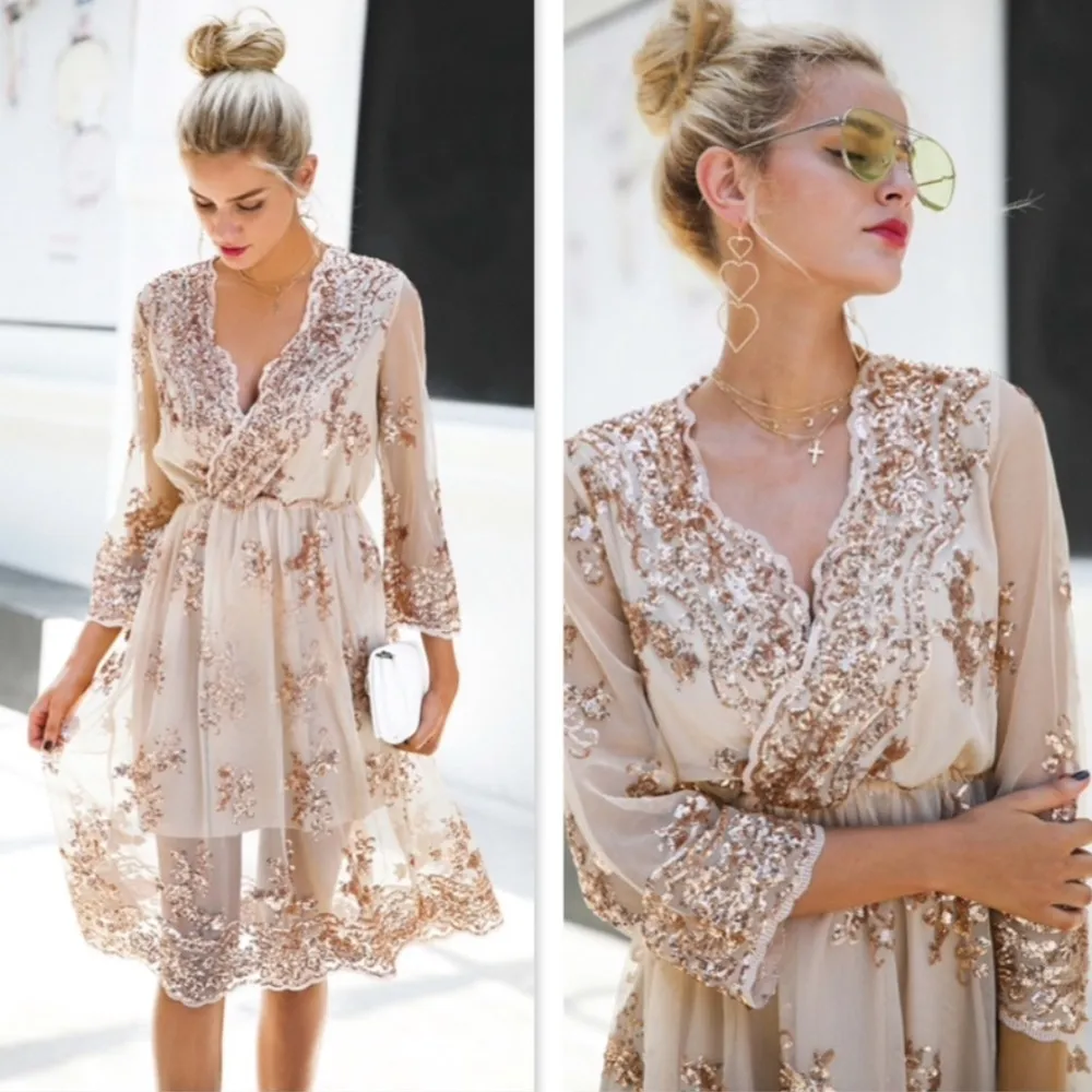 Rouge Women's M Beige Champagne V - Image 15