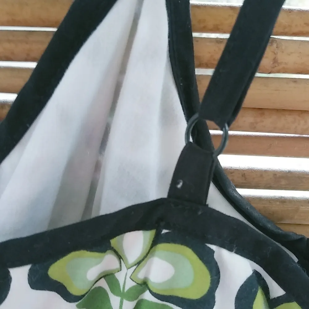 Bisou Bisou 12 Black Lime Green Cotton Sun Dress - Image 4