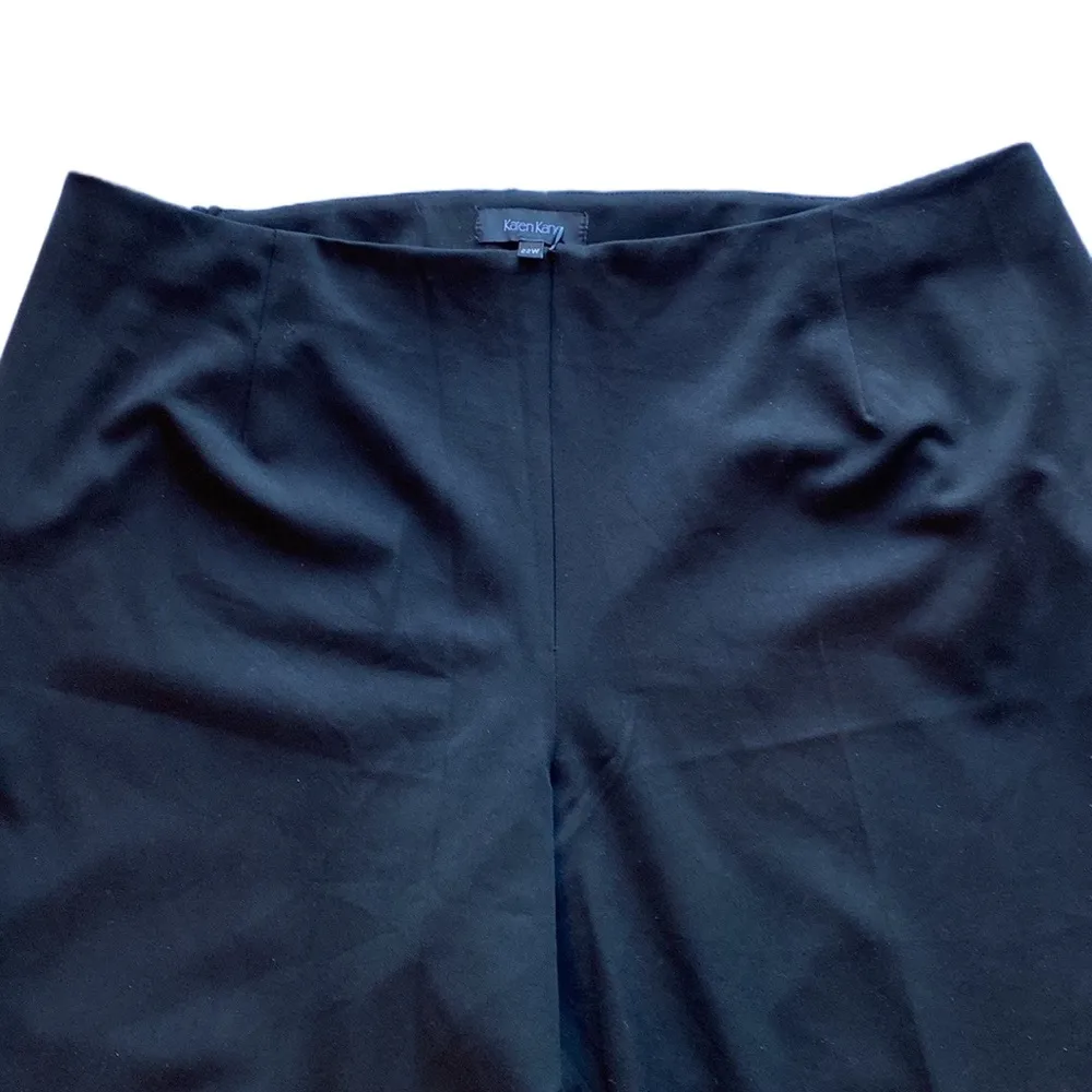 🖤 Karen Kane Stretch Front Zip Straight Leg Dress Pants, Black, No Pockets, 22W - Image 4