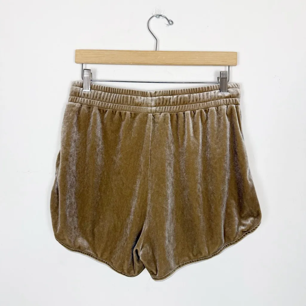 Buffbunny Collection Velvet Disco Shorts Tan Size M - Image 2