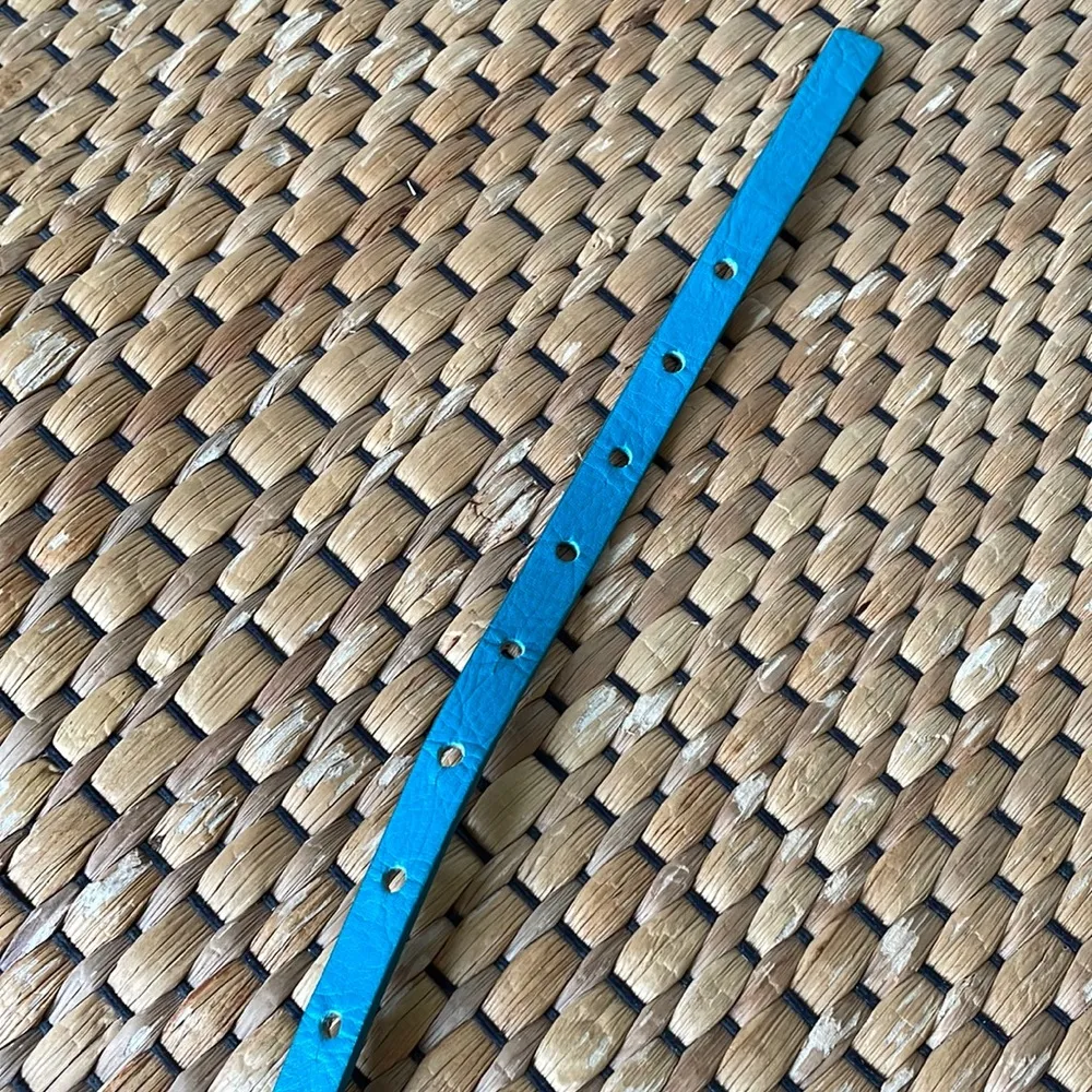 JJill beautiful turquoise genuine leather wrap around belt Blue - Image 3