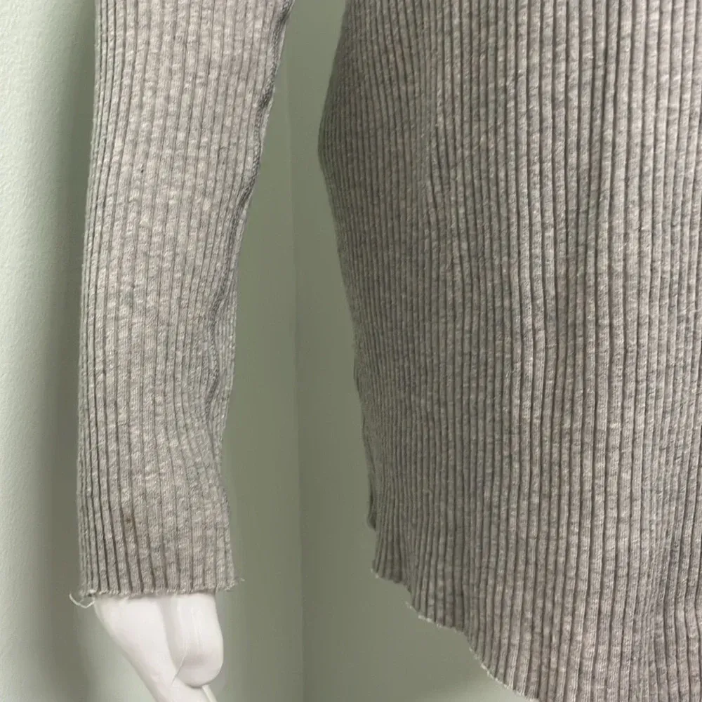 Helmut Lang Ribbed gray collared dress - Image 3