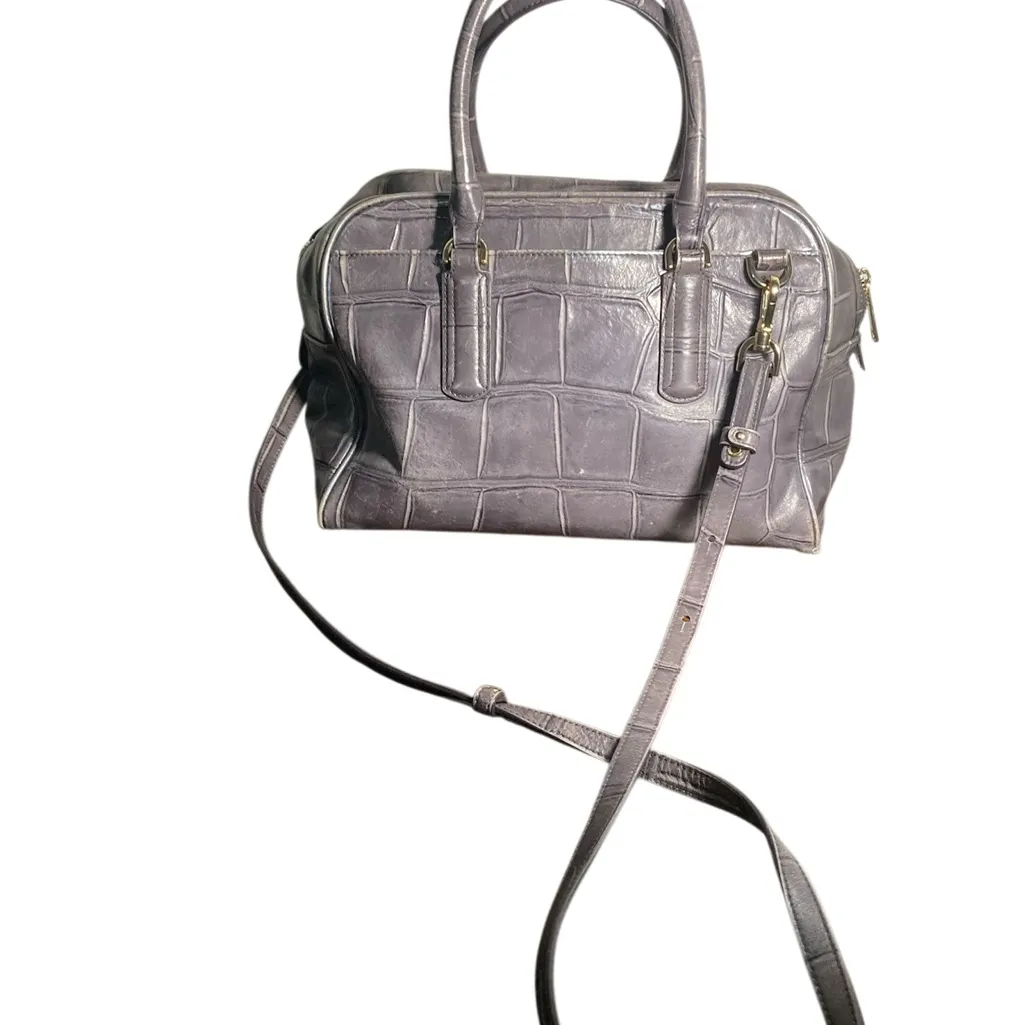 BRAHMIN MARISSA Elegant Gray Leather Handbag - Image 2