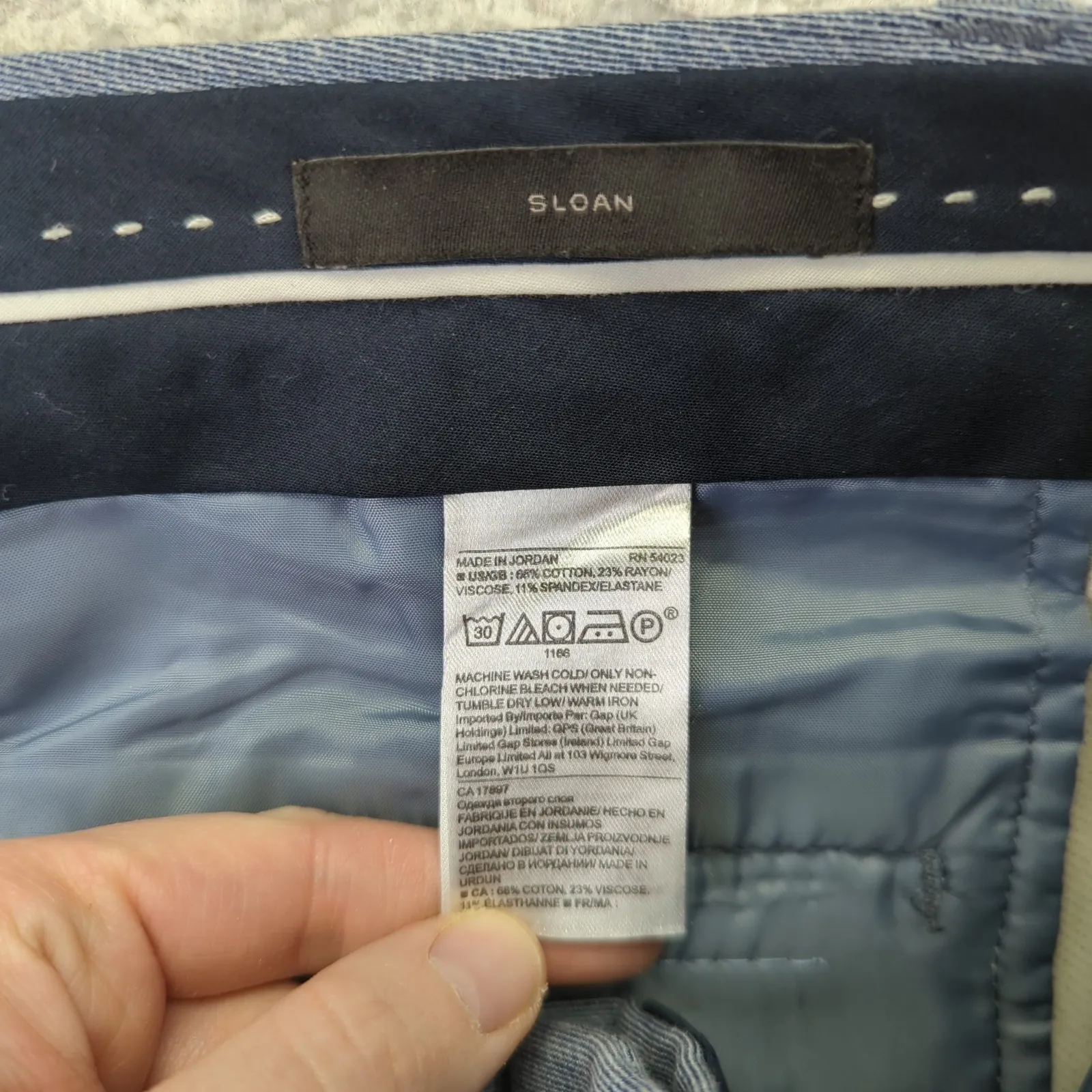 Banana Republic Sloan Pants Women Blue Herringbone Slim Fit Business Casual 4 - Image 8