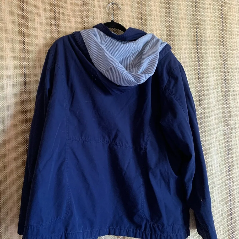 Mackintosh New England Lightweight Jacket Coat Blue Women Size 2XL Striped - Image 3