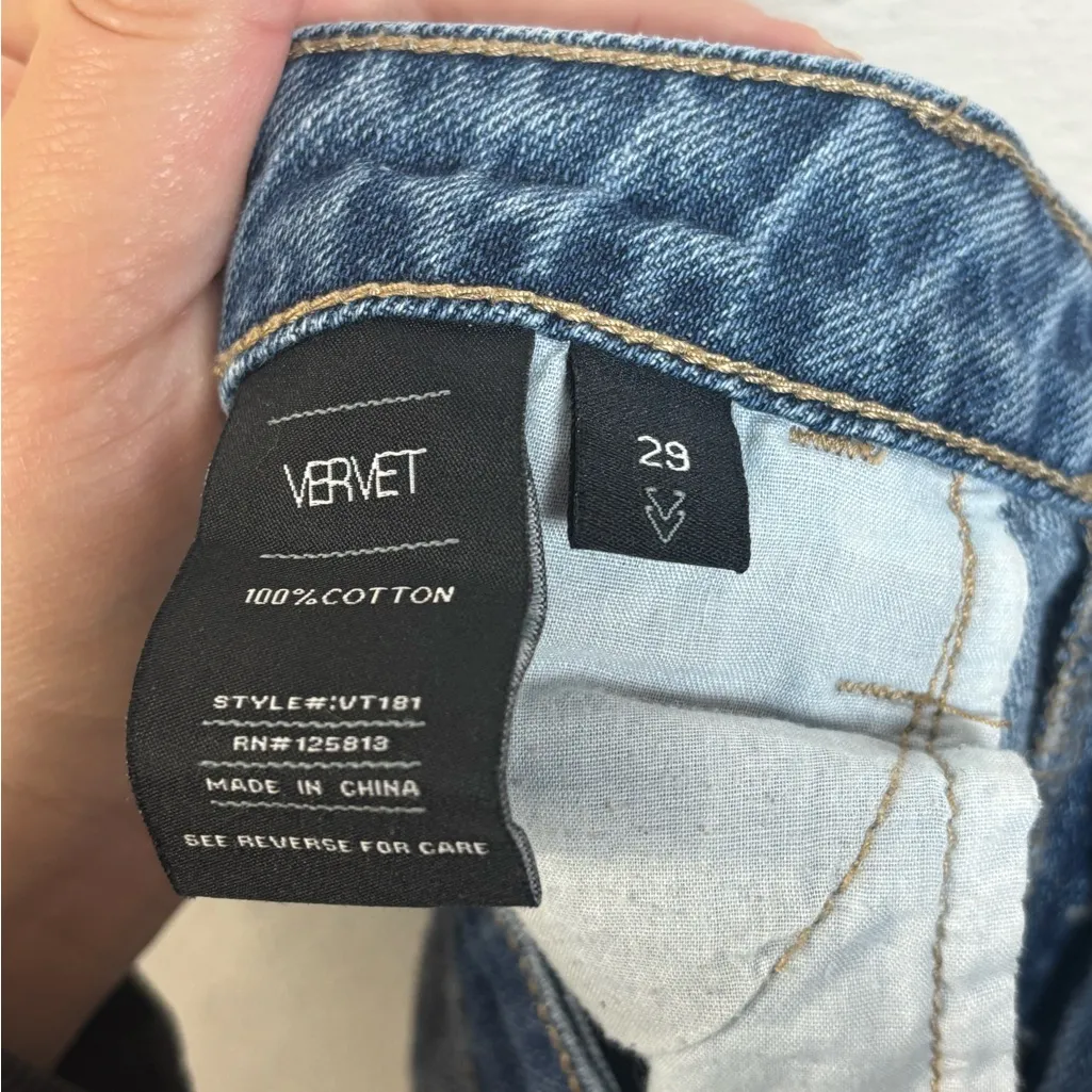 Vervet Woman's Denim Lightly Distressed Summer Casual Chic Jean Shorts Size 29 - Image 7