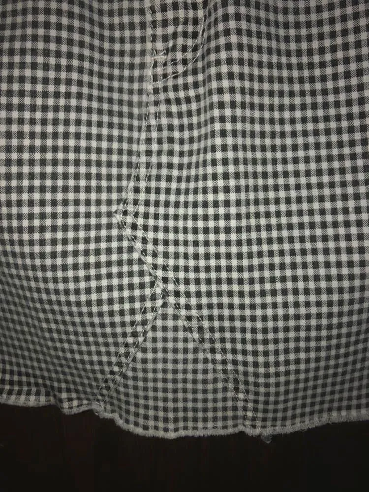 Checkers  Denim Skirt - Image 4