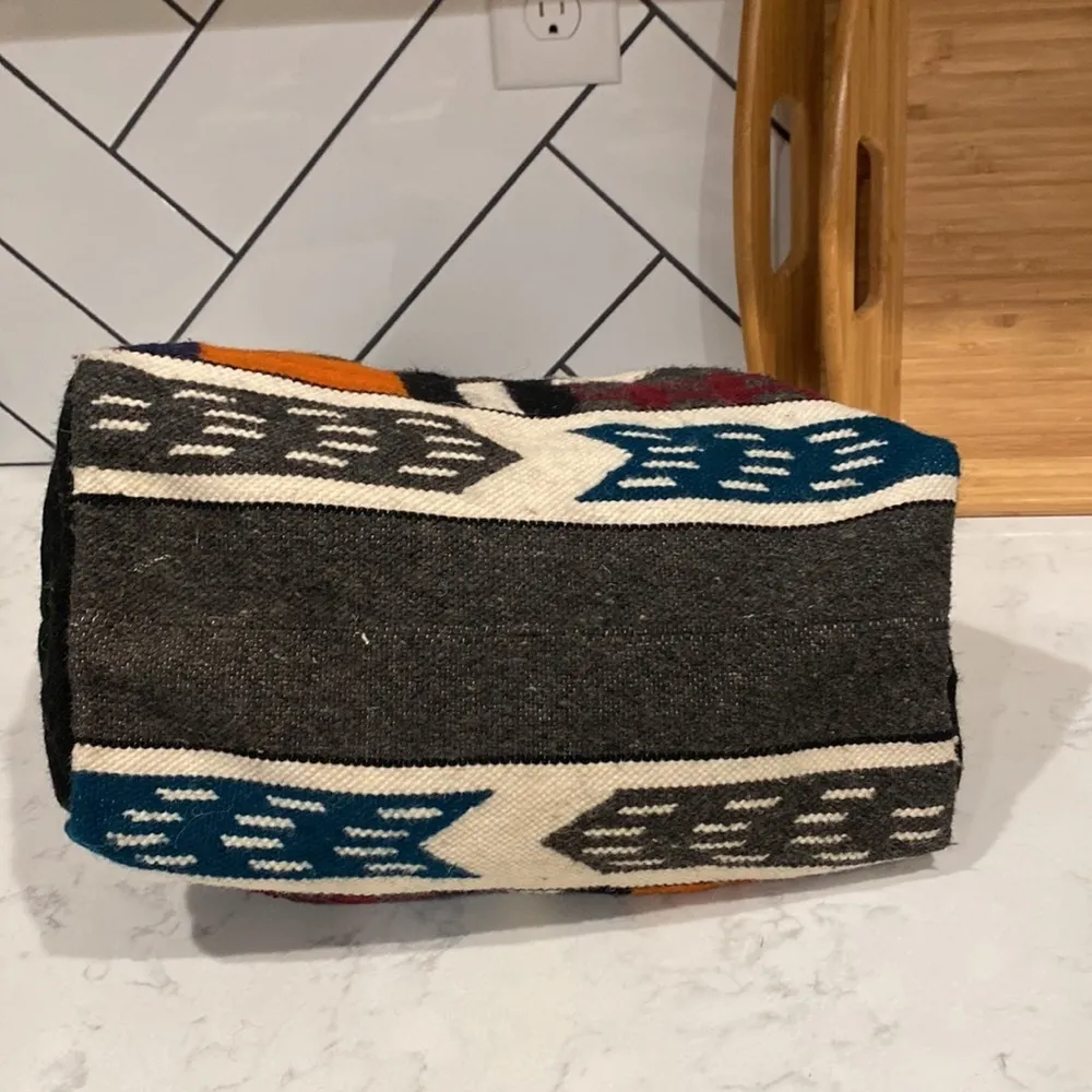 Mexican Handmade wool cotton blend shoulder bag indigenous made - Image 8