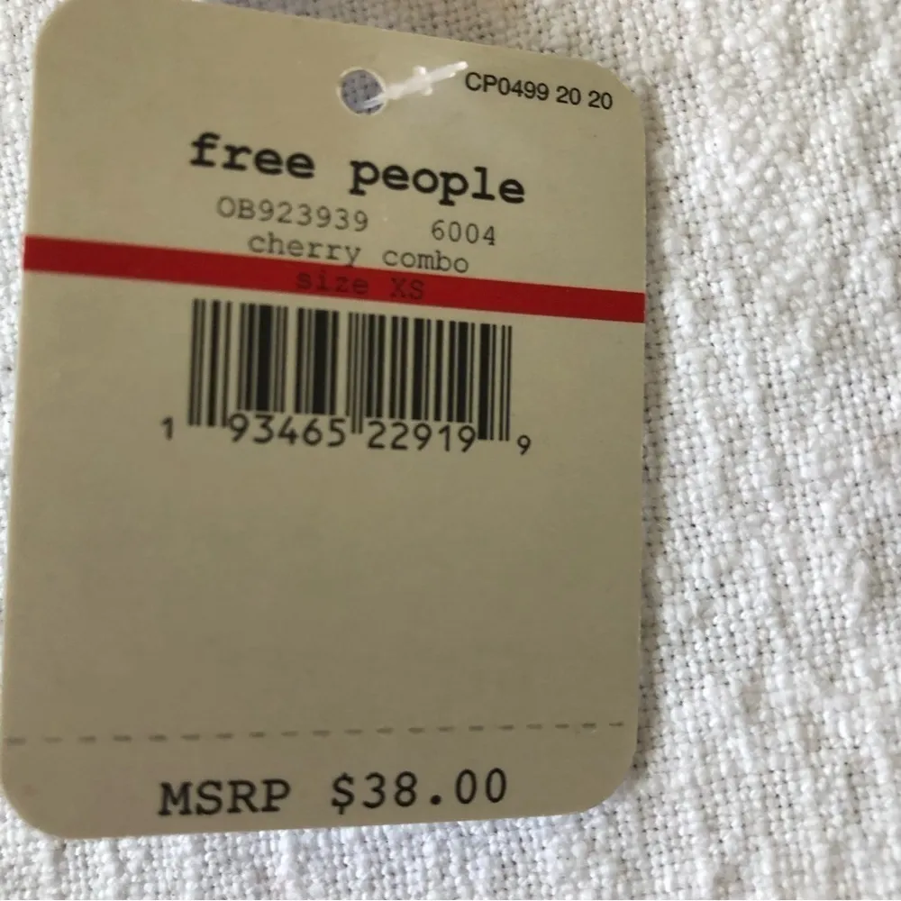 Free People Mari Printed Bralette Lemons Cherry Combo New XS - Image 2