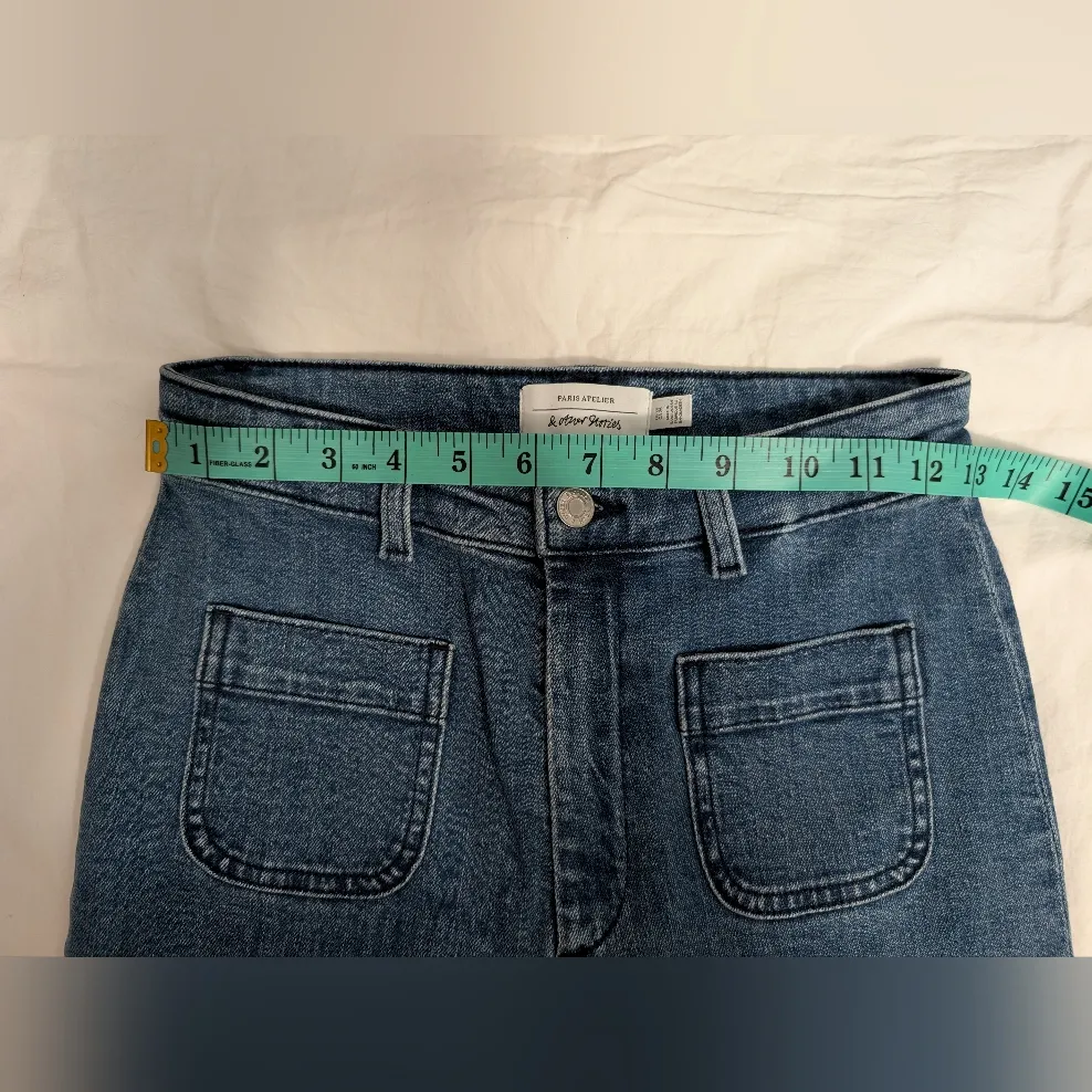 NWOTS Paris Atelier & Other Stories High Waist Flare Leg Jeans W26 Medium Wash Blue Size 26 - Image 5