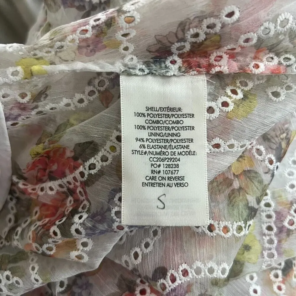 NWOT alice + olivia Jessamy Maxi Robe Floral Print Embroidery Long Dress Size: S - Image 10