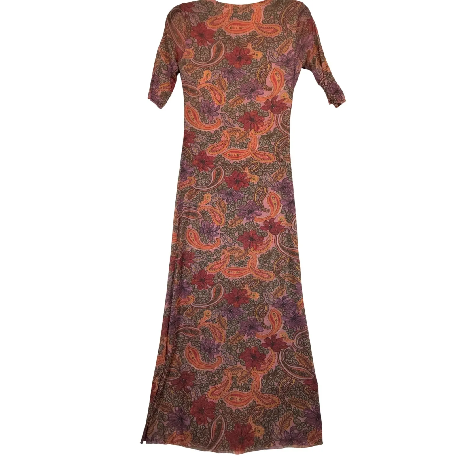 Johnny Was Haley Mesh Maxi Dress Floral Paisley Print Bohemian XS‎ - Image 8