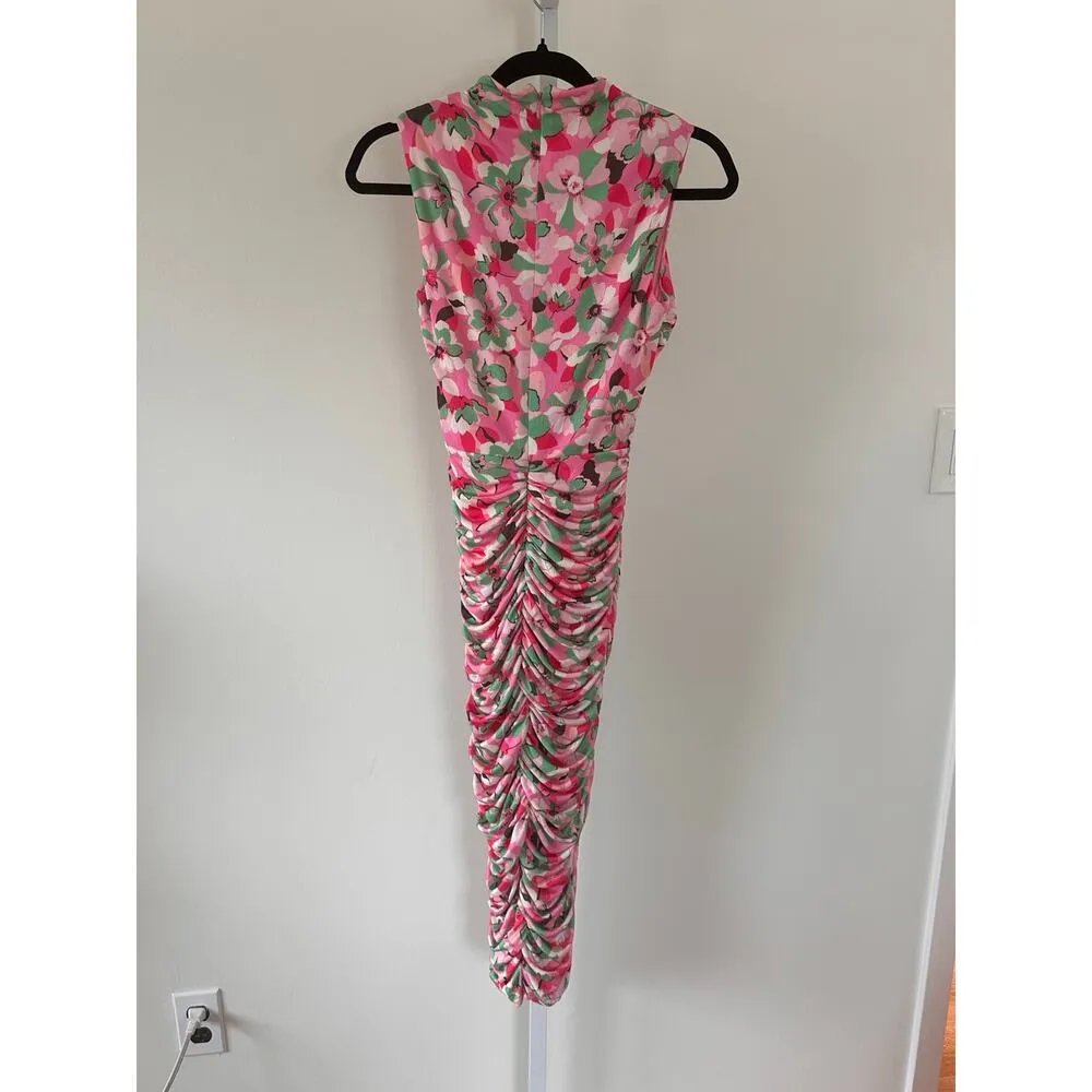 Alexia Admore Khloe Dress Floral Midi Ruched Bodycon size XS - Image 3