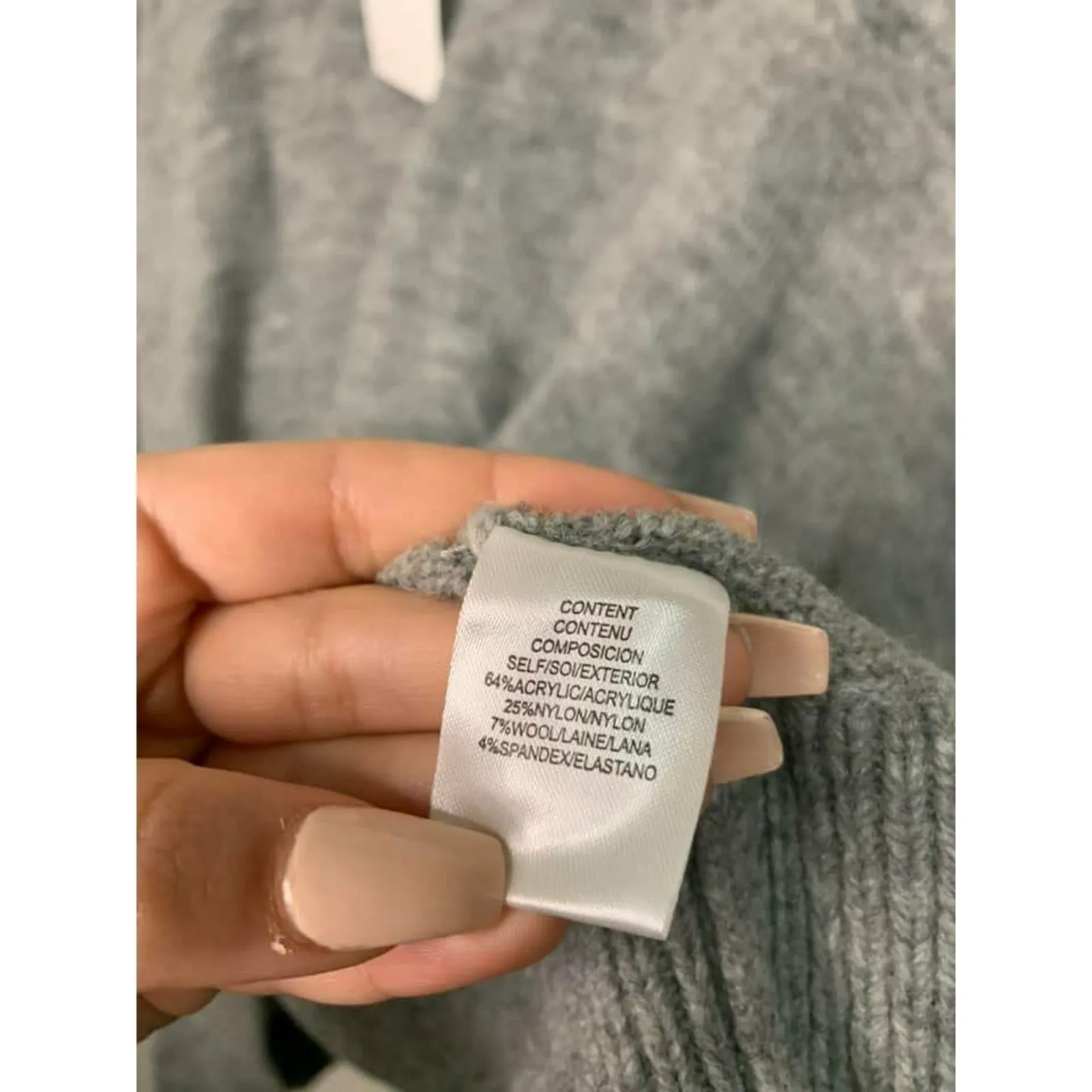 WAYF Light Grey Bow‎ Soft Sweater Size Medium NEW - Image 5