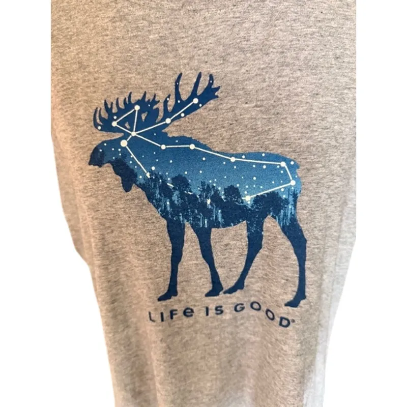 Life Is Good Graphic Moose Constellation Tee – Women’s Large - Image 2