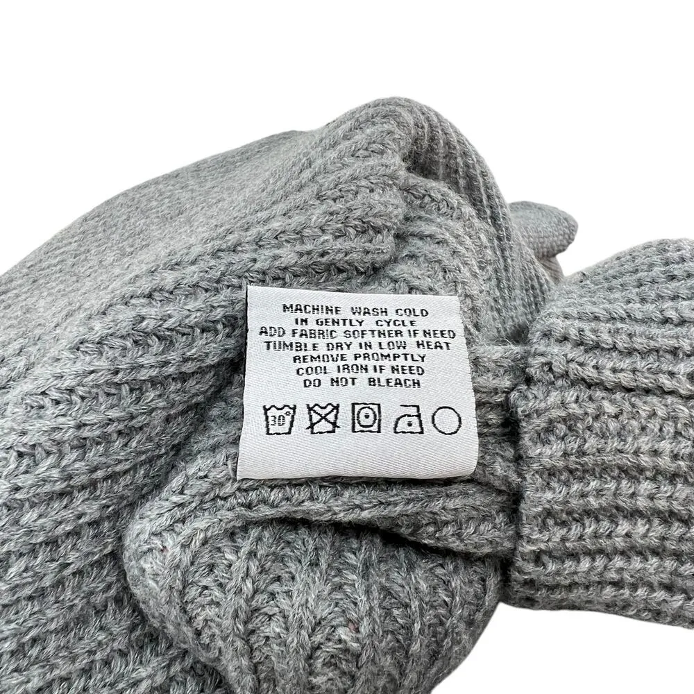 The Beach People The Twin Palms Cardigan Sweater Embroidered Knit Size XS‎ / S Gray - Image 12