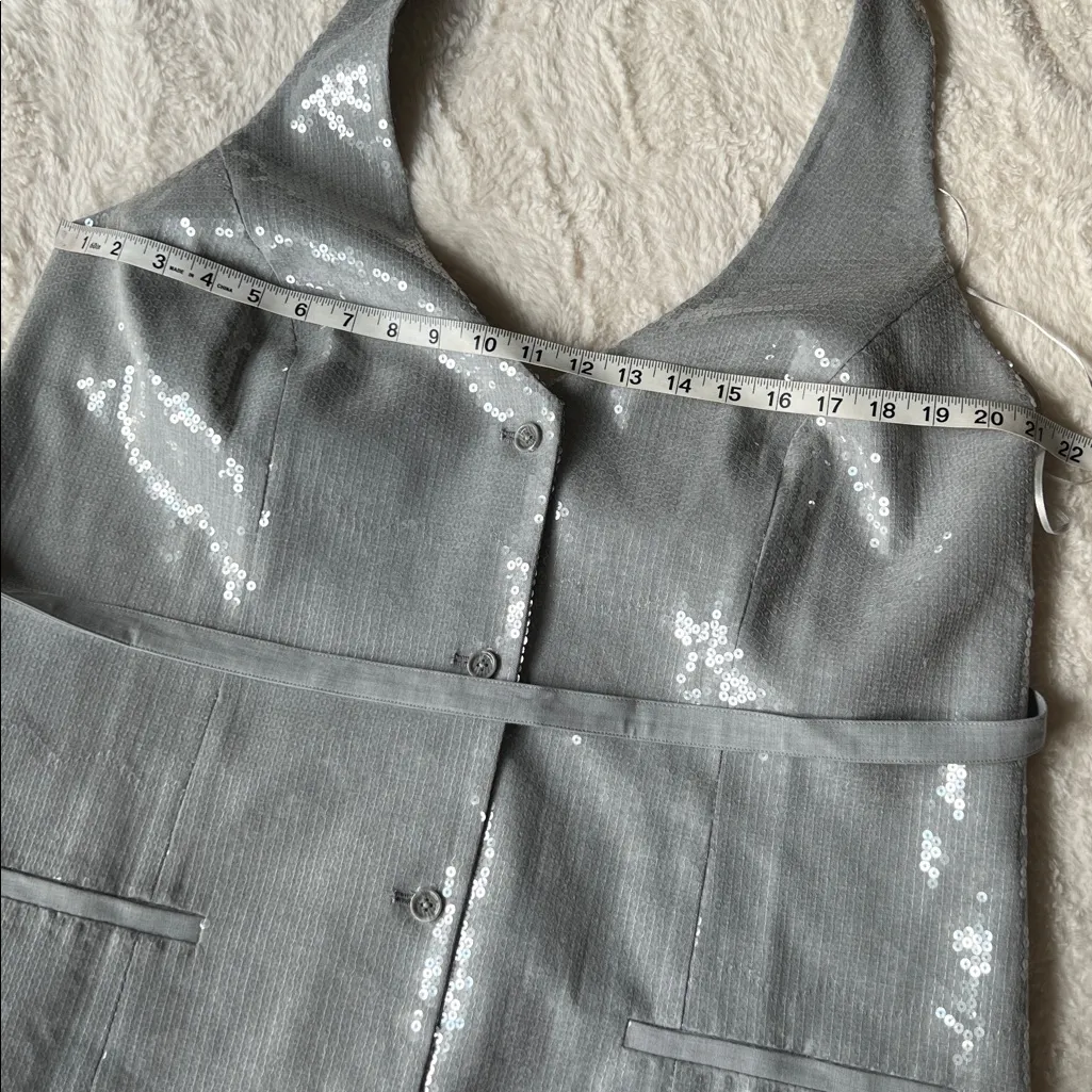 Good American Sequin Halter Dress XXL - Image 6