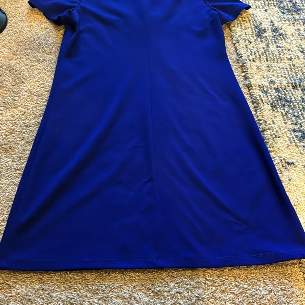 Blue/Purple Tie Up Short Sleeve Women’s Dress - Image 8