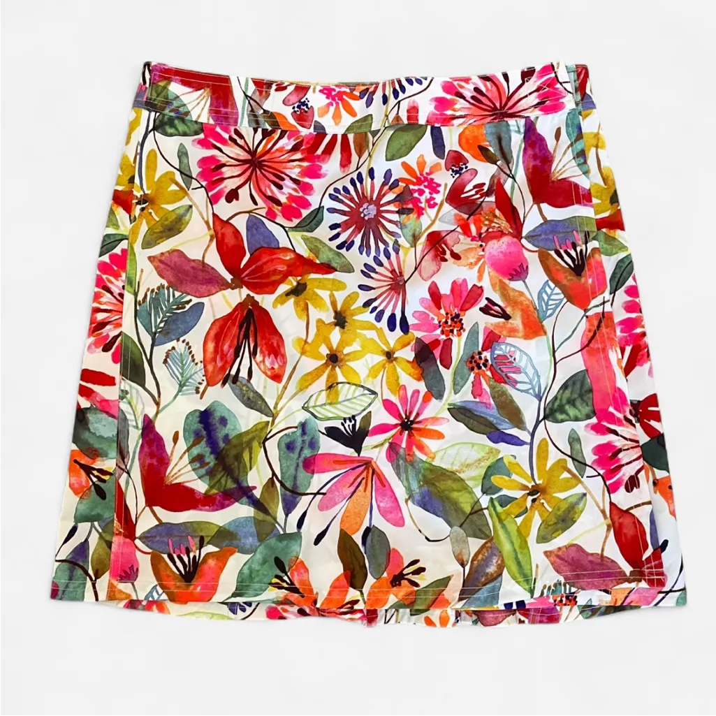 Ripskirt Hawaii Wildflower Watercolor Floral Skirt Size Medium Length 2 (19”) Pink - Image 2