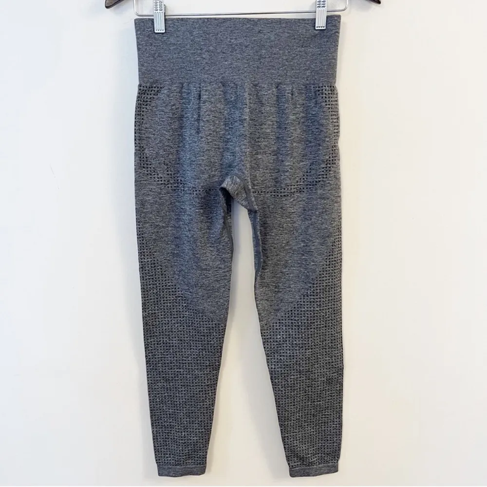 Iconi Gray High Rise Stretch Athletic 7/8 Length Leggings Activewear Gym Size L Size L - Image 5