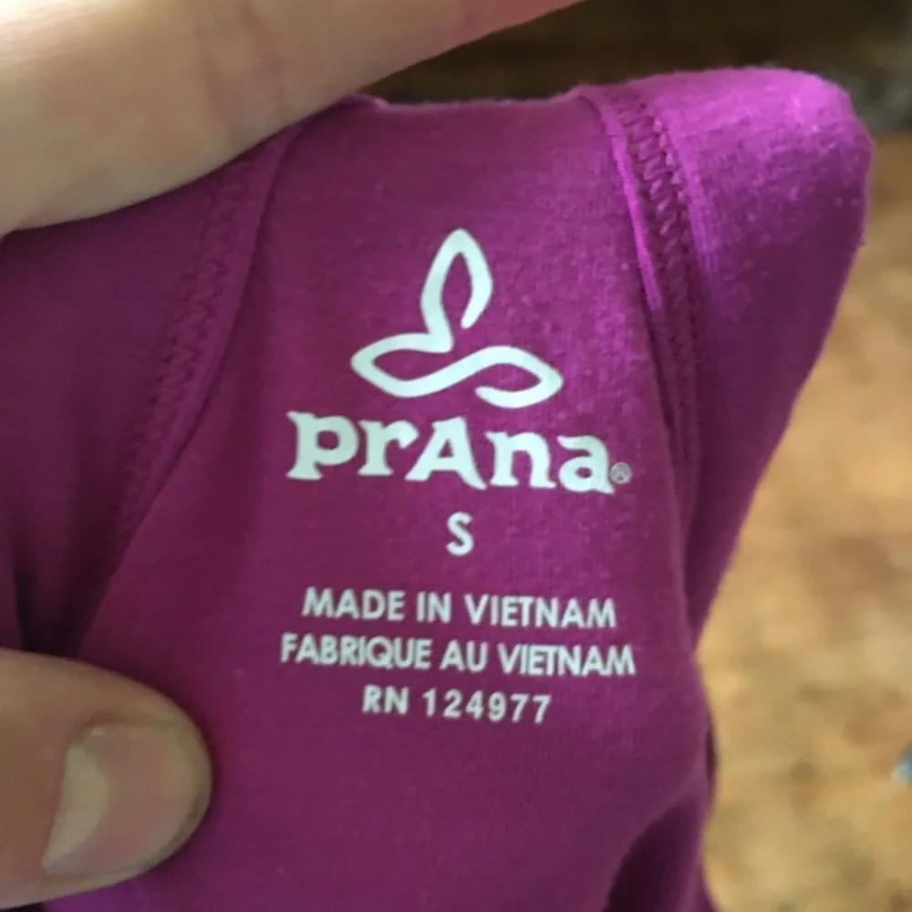 Prana S coral & purple knit athletic sporty strappy dress - Image 2