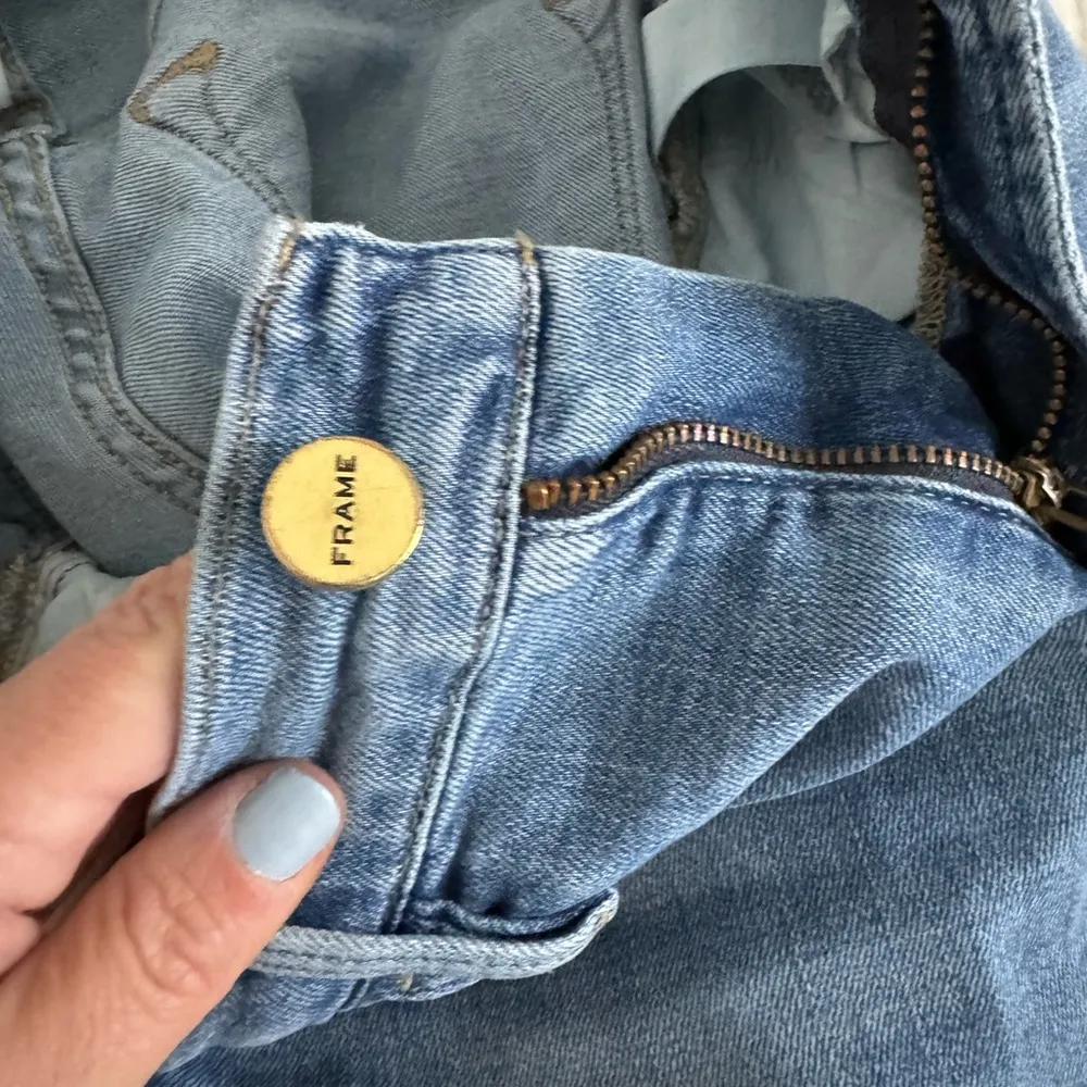 Frame Le High Skinny Side Fray Jeans 24 Prizzi ankle light wash jean - Image 9