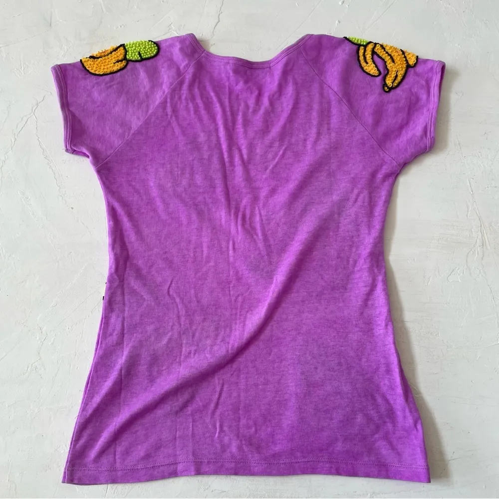 Discount Universe Purple Banana Sequined Beaded Graphic T - Image 9