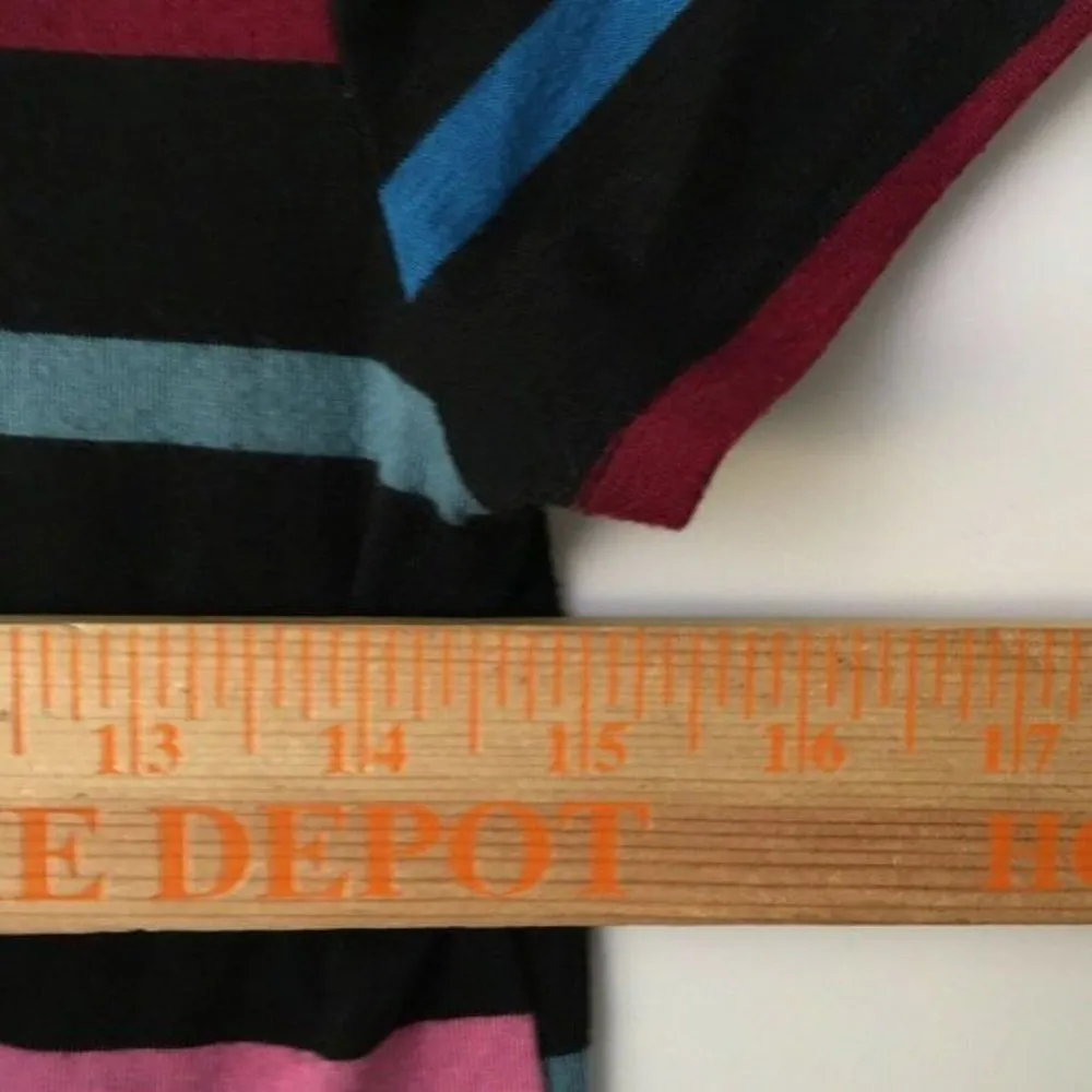 Forever 21 Striped Tee T Shirt Knot Front Short Sleeve Trendy Classic Cotton M - Image 5