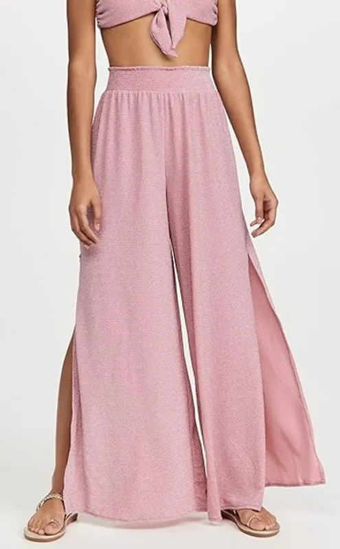 NWT Ramy Brook Athena Glitter Shimmer Knit Wide Leg Palazzo Pant Small - Image 1