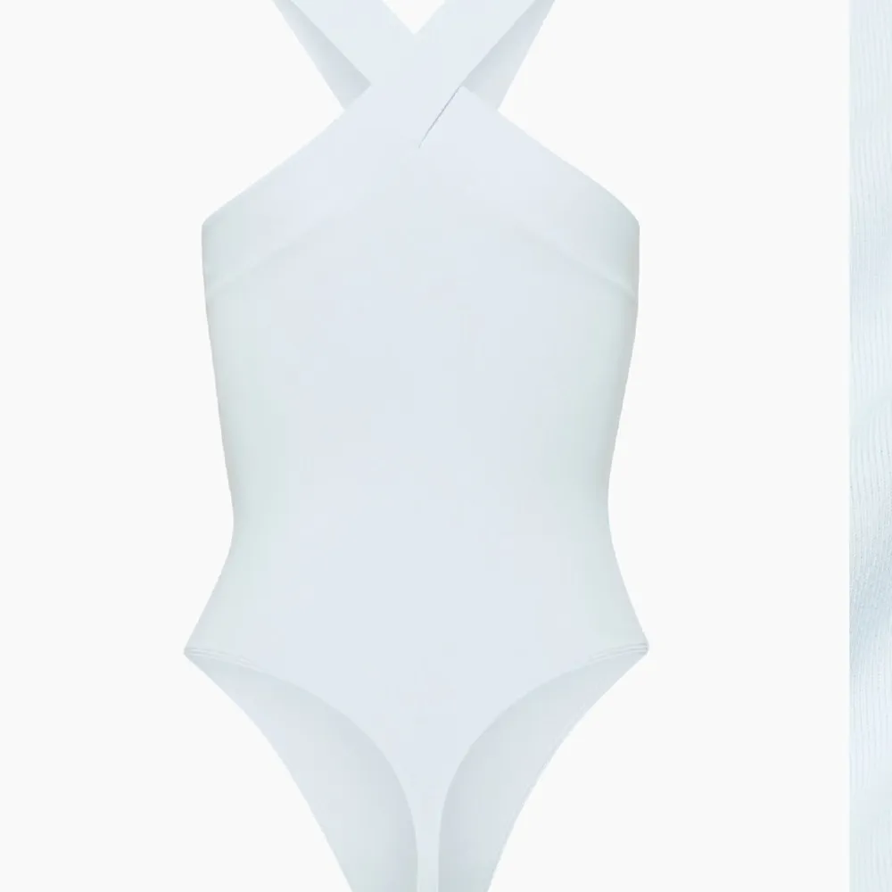 New Aritzia Babaton Contour Criss-cross bodysuit Bodysuit White Small - Image 5