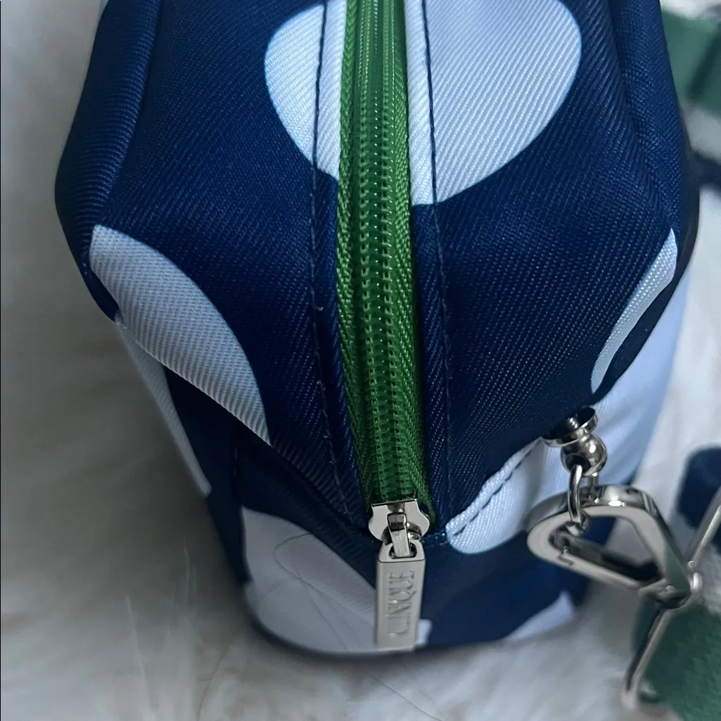 Kate Spade x Clinique Collab Navy and Green Cosmetic Bag - Image 3