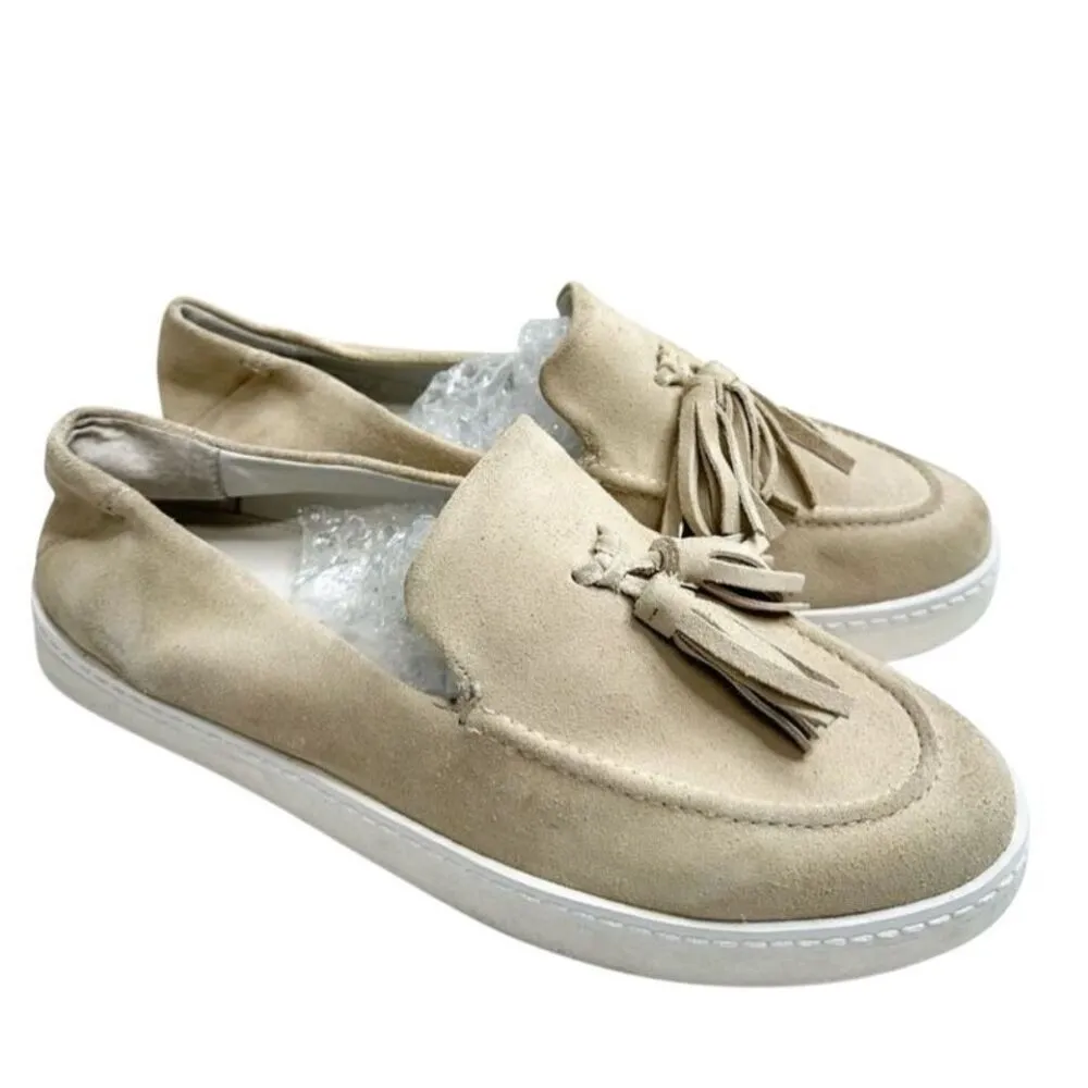 Franco Sarto Loafers Size 9.5 Tan Slip On Leather Suede Shoes - Image 3