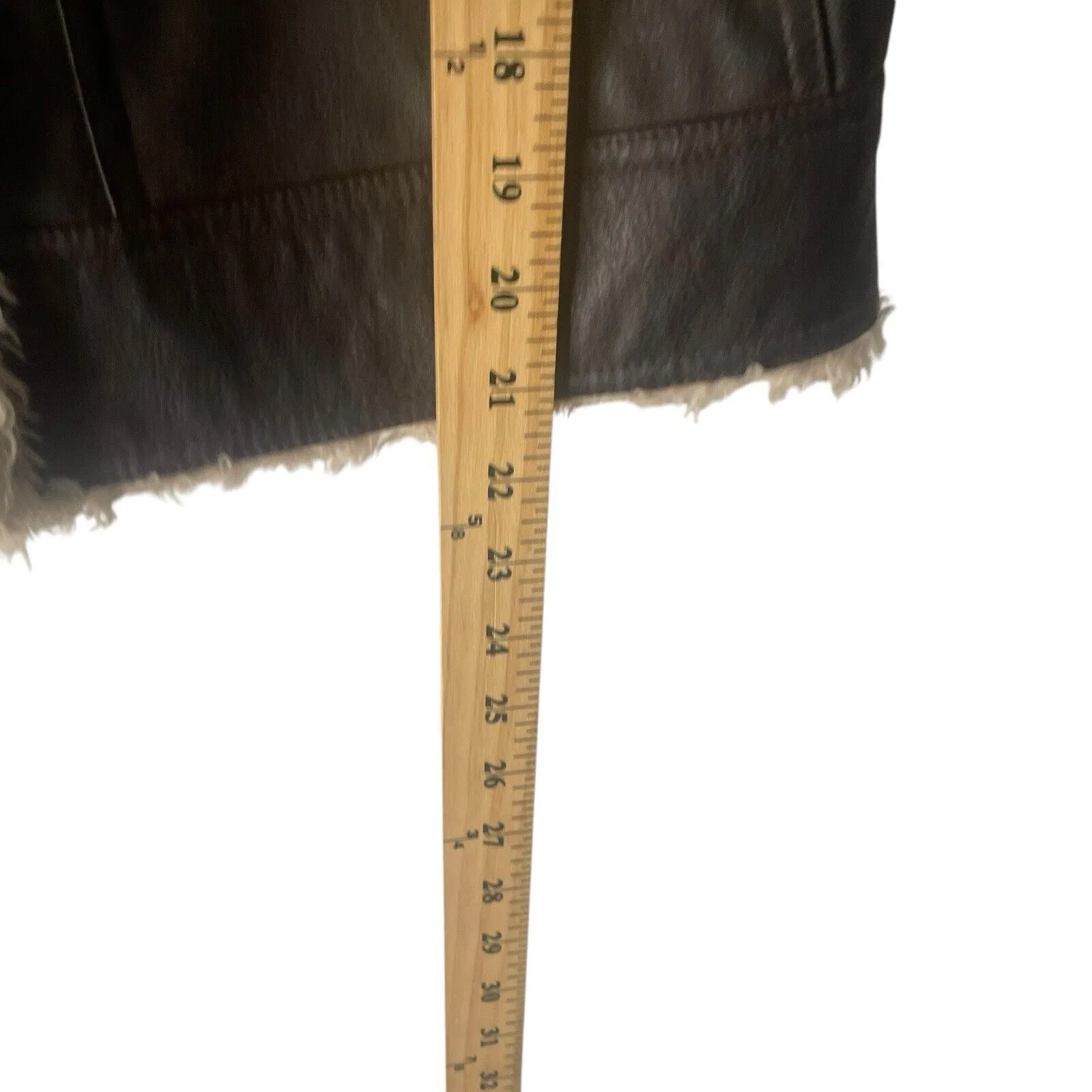 Maurices Y2k Size Large Penny Lane Retro Faux Leather Brown Button Up‎ Vest - Image 7