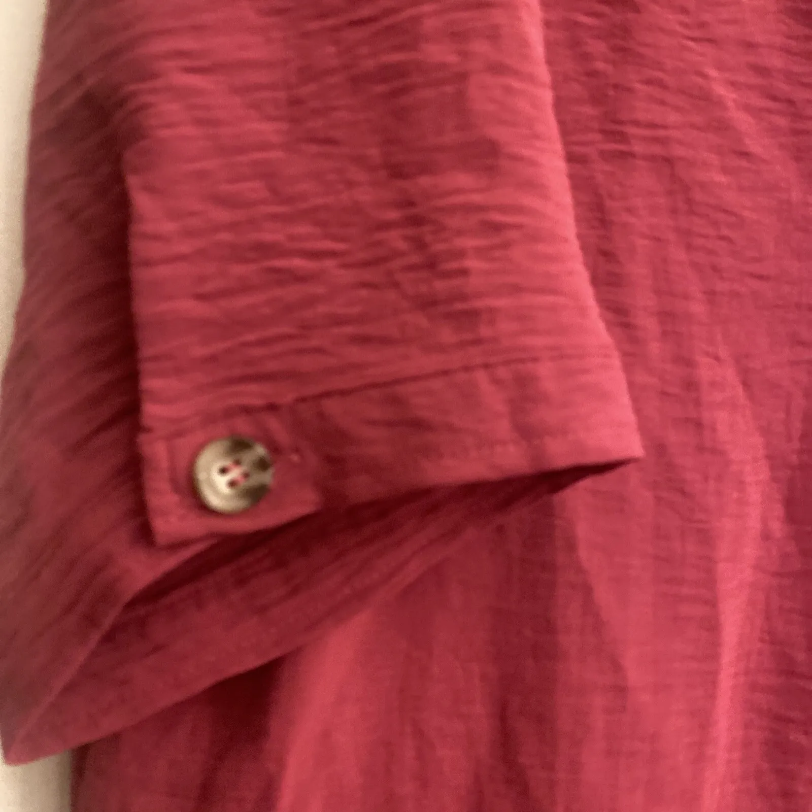 Madison & Hudson Womens XL‎ Purple Oversized Button Pocket Blouse Lagom Artsy Pink - Image 2