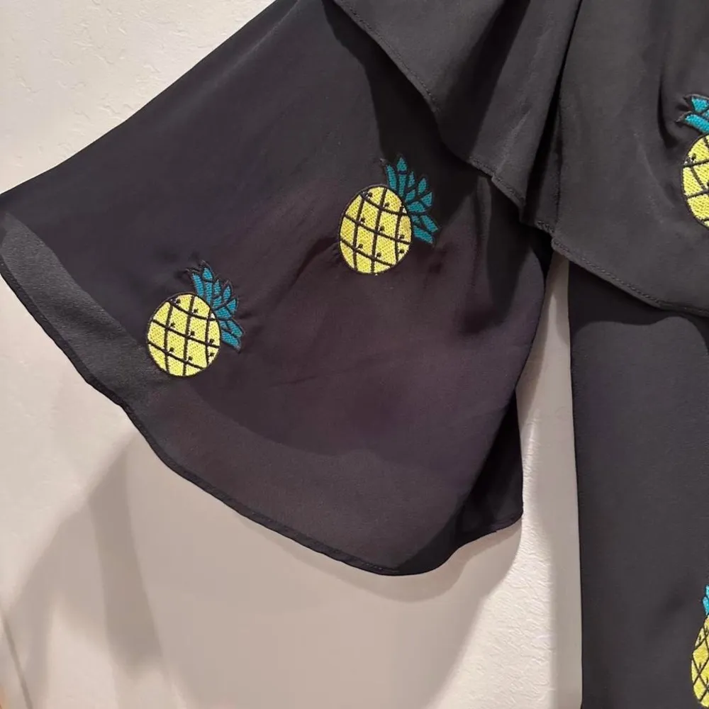 Vava by Joy Han Revolve Black Carys Pineapple Off the Shoulder Mini Dress Large - Image 6