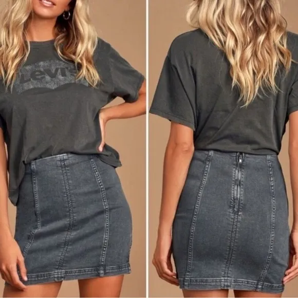 Free People | Modern Femme Westminster Denim Mini Skirt Size 4 - Image 2