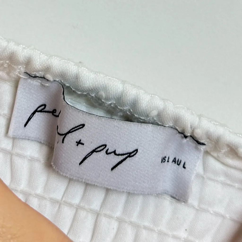 PETAL & PUP Floret Midi Dress in White Size Large - Image 7