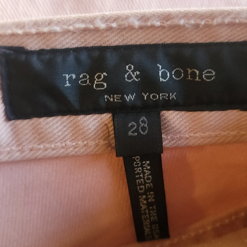 Rag & Bone $250 Blush Rose Pink Justine Cropped Wide Leg Jeans 28 - Image 3