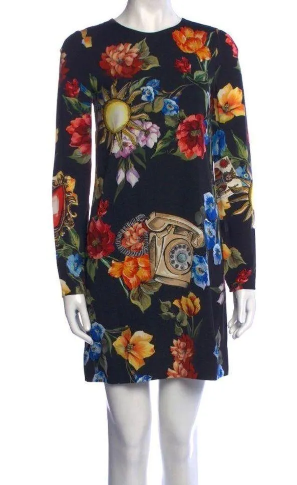 New dolce&gabbana telephone floral print dress - Image 2