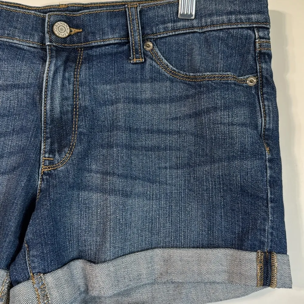 Banana Republic Mid Rise Rolled Cuffed Hem Jean Shorts Size 30 - Image 7