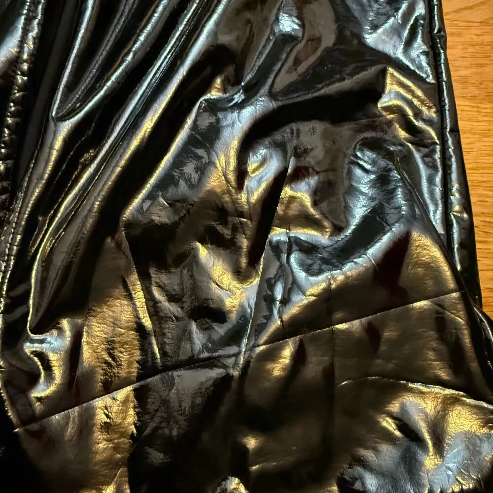 Ashley Parker Women’s 6 Black Vegan Patent Leather Pleather Bodycon - Image 13