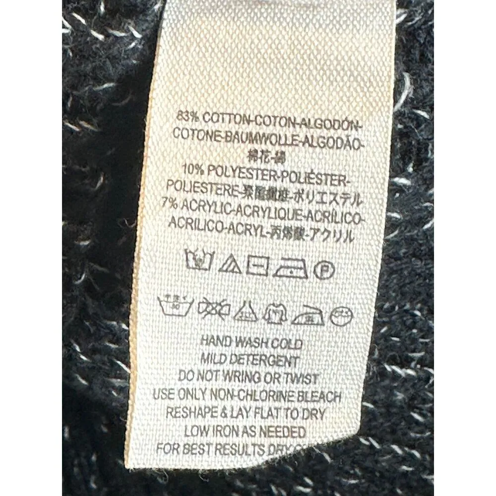 Free People Women's Size L Black Turtleneck Pullover Sweater Knitted EUC - Image 5