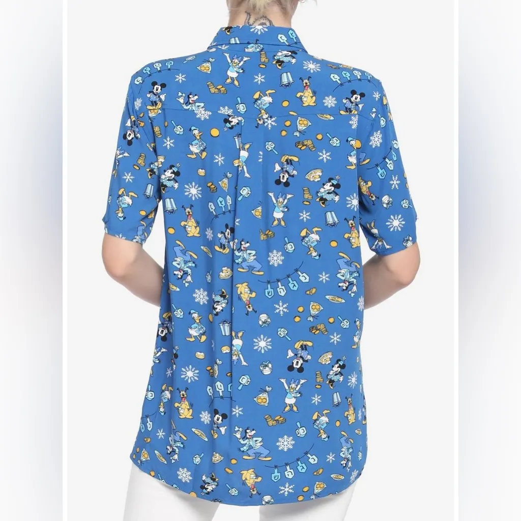 Disney Holiday Hanukkah Girls Woven Button-Up - Image 2