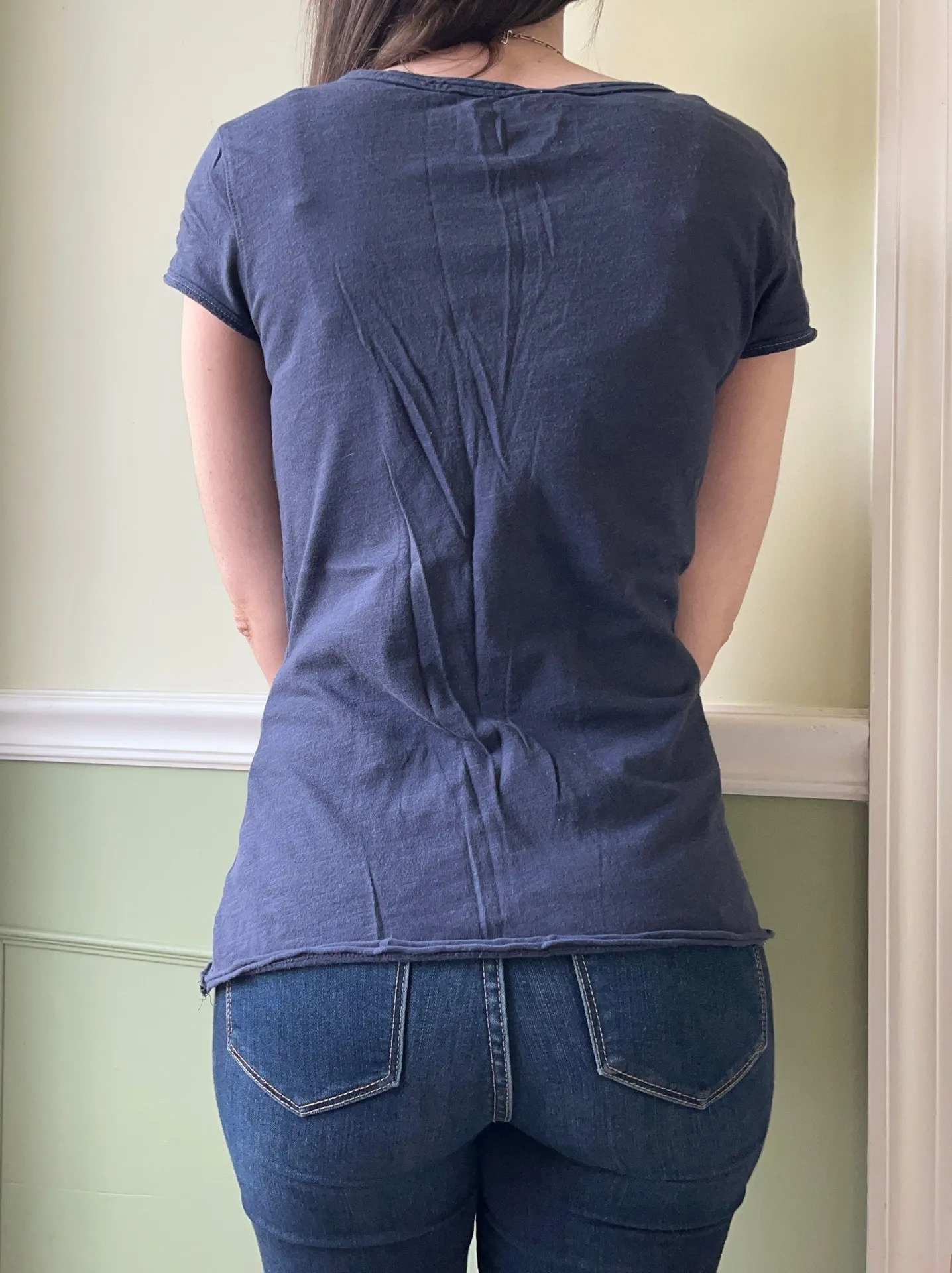 vintage Y2K blue Henley top - Image 2